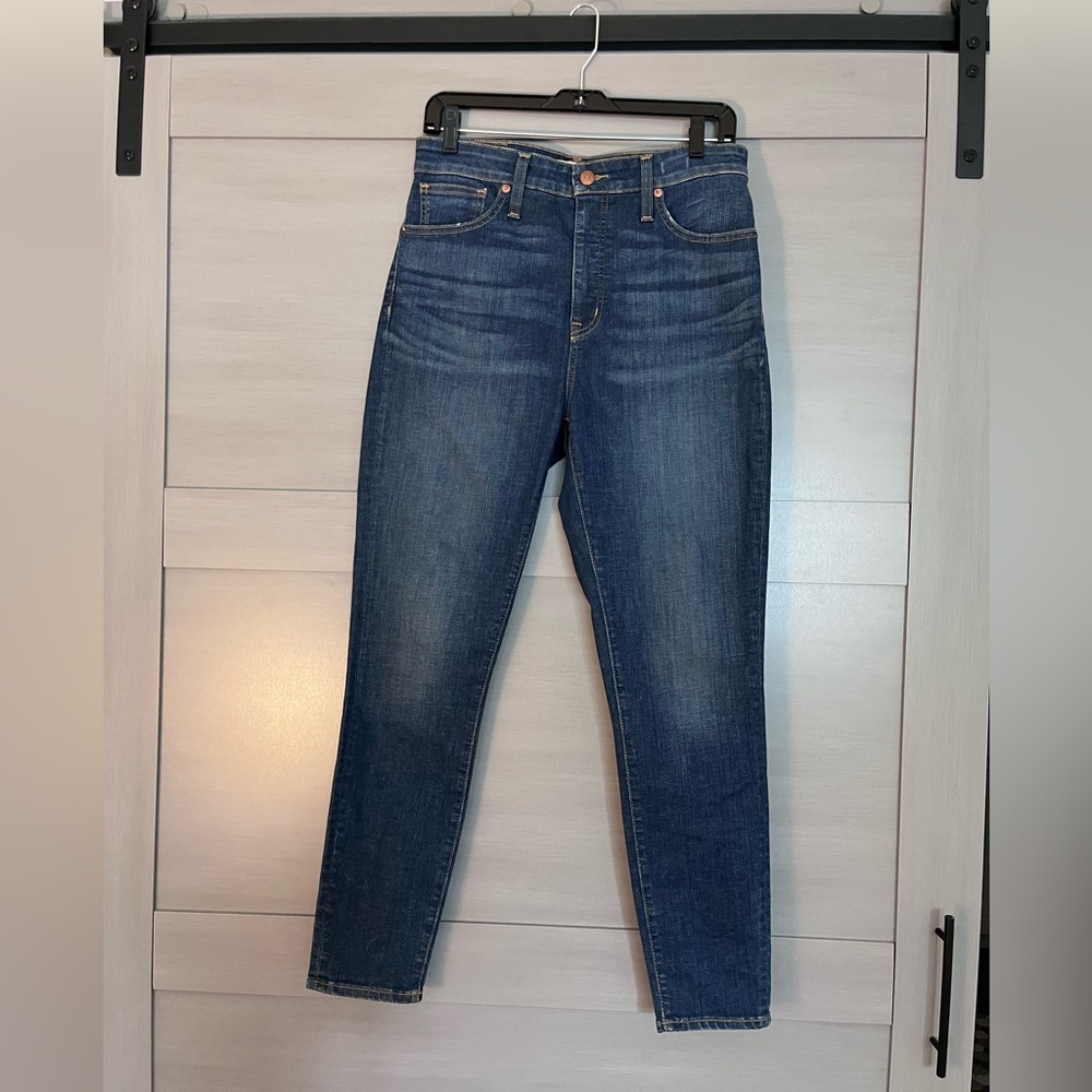 Madewell dark wash curvy high-rise skinny jeans